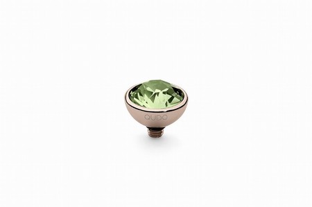 Qudo Rose Gold Topper Bottone 10mm - Peridot